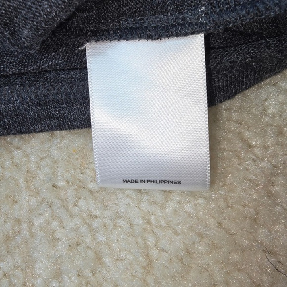 Express‎ Women Charcoal Gray Heathered Long Sleeve Twist Front Tie Tunic Top M - Picture 7 of 7
